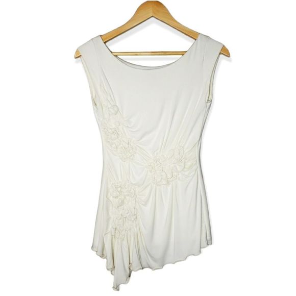 Joseph Ribkoff Tops - 🦋3/$25 Joseph Ribkoff Size 2 XSmall Cream Sleeveless Lined Ruched Top